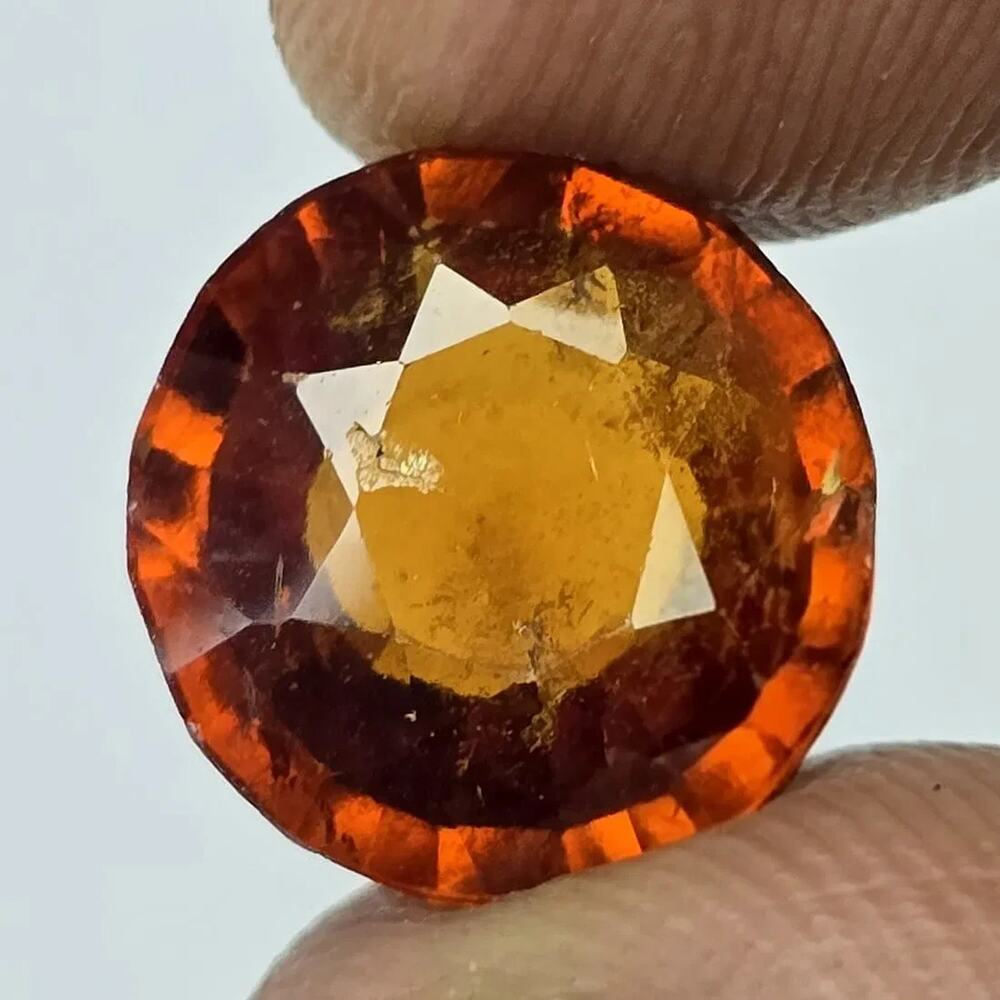 5.57 Ct Natural Hessonite Garnet Untreated 11.4mm Loose Gem